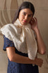 Magnolia Bloom Embroidered Wool Silk Stole